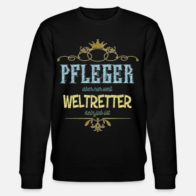 Pfleger Weltretter - Stanley/Stella Unisex Bio-Sweatshirt CHANGER  - Schwarz