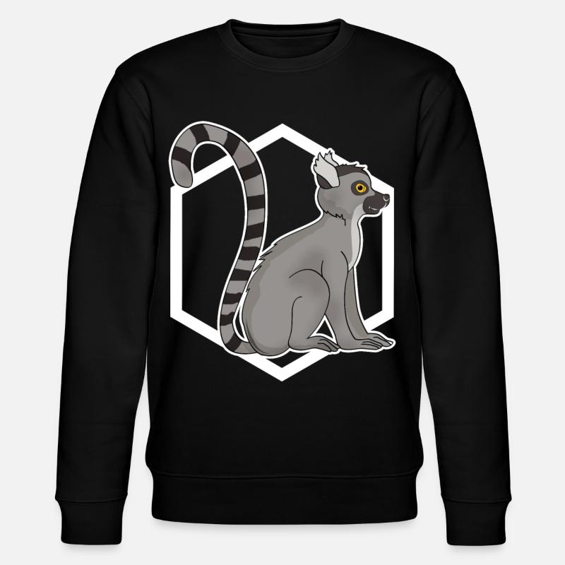 Lemur monkey - Stanley/Stella CHANGER Unisex Organic Sweatshirt - black