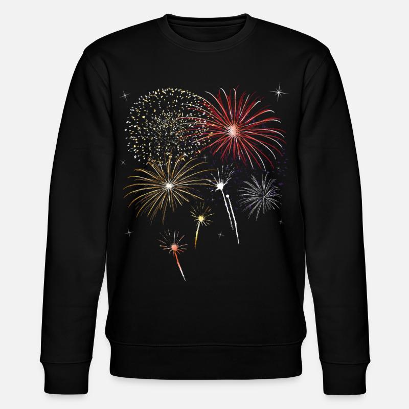 Feux d'artifice le jour de l'an - Sweat bio CHANGER Stanley/Stella Unisexe - noir