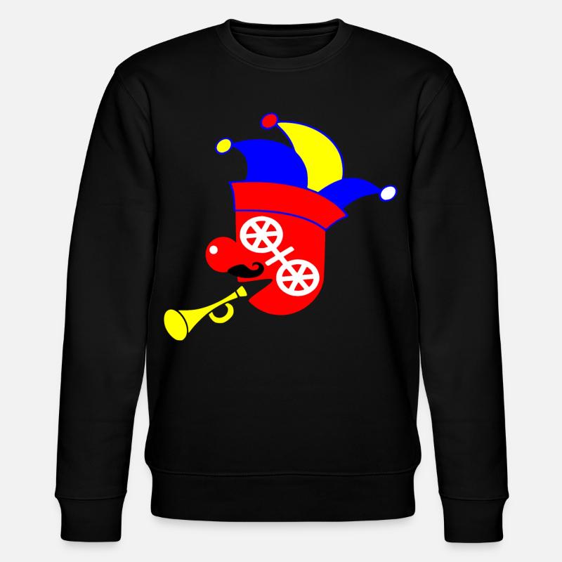 Figurine de carnaval avec masque de clown coloré - Sweat bio CHANGER Stanley/Stella Unisexe - noir