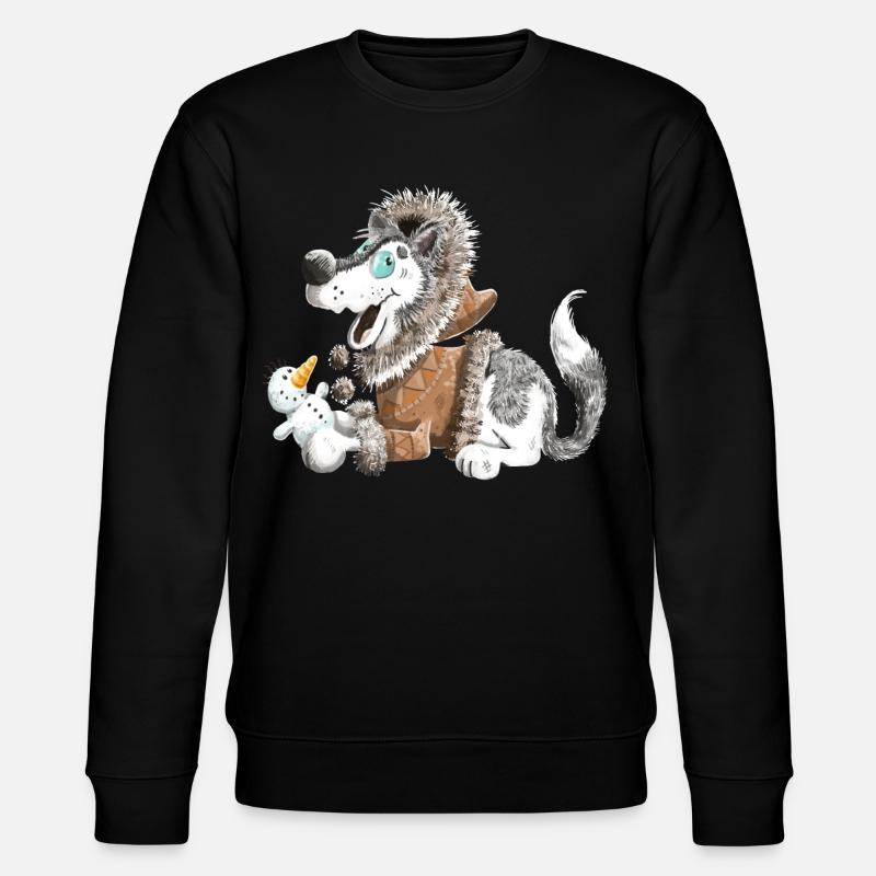 Süßer Husky - Huskys - Schlittenhund - Geschenk - Stanley/Stella Unisex Bio-Sweatshirt CHANGER - Schwarz