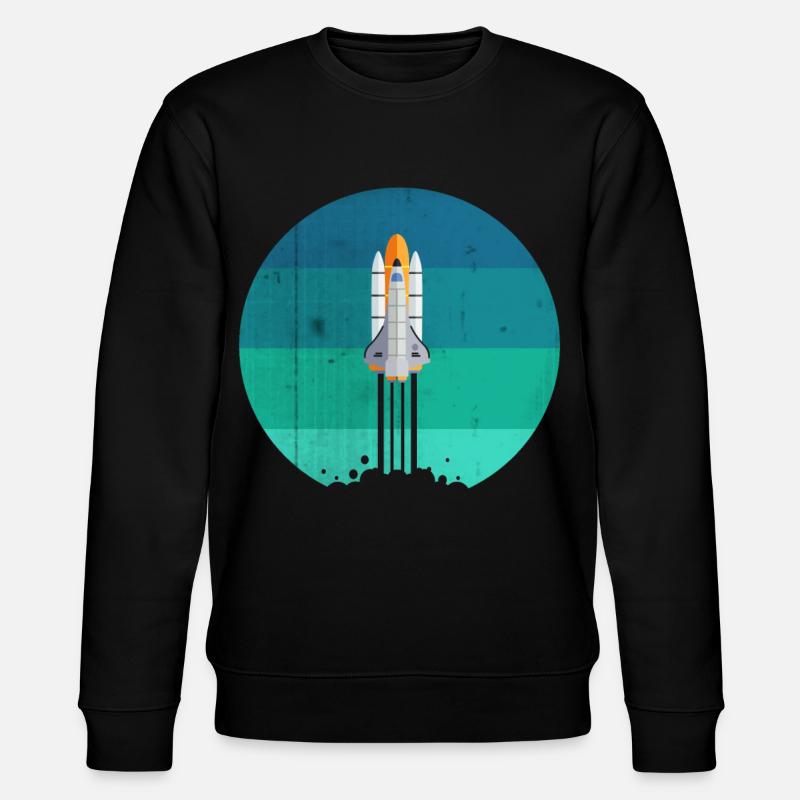 Raumfahrt Rakete Raketenstart - Stanley/Stella Unisex Bio-Sweatshirt CHANGER  - Schwarz