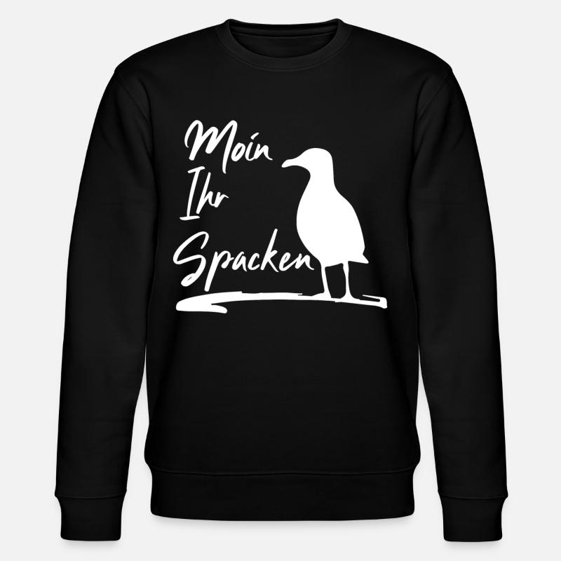 Moin Ihr Spacken - Stanley/Stella Unisex Bio-Sweatshirt CHANGER  - Schwarz