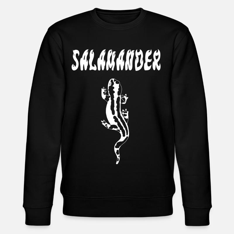 Weißer Salamander - Stanley/Stella Unisex Bio-Sweatshirt CHANGER  - Schwarz