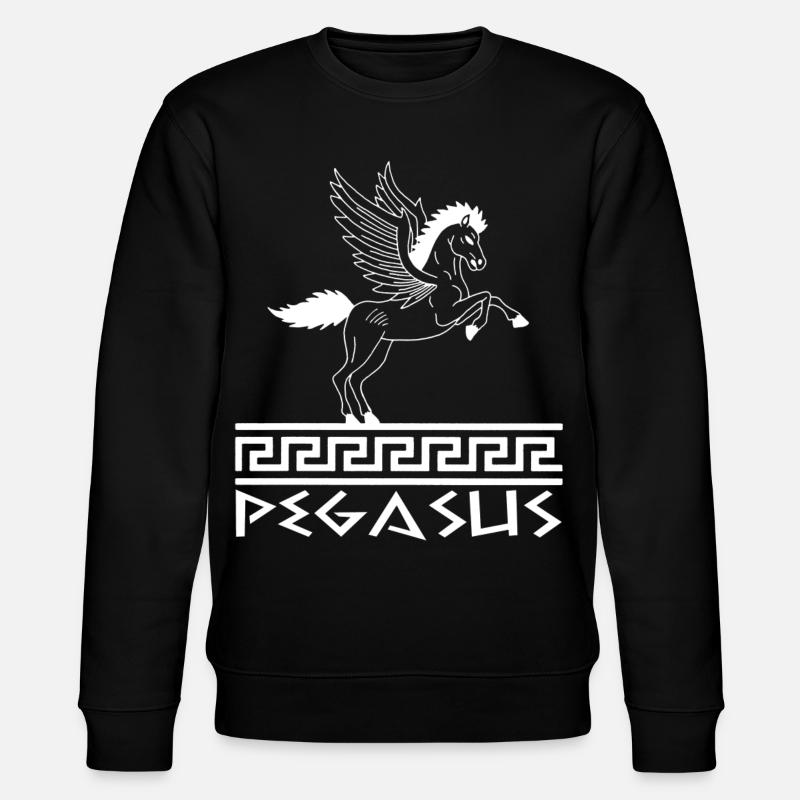 Cheval Pégase blanc - Sweat bio CHANGER Stanley/Stella Unisexe - noir