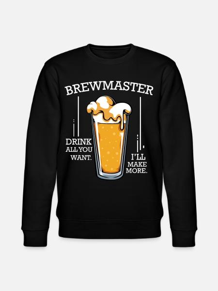 Biermeister Spruch Glas - Stanley/Stella Unisex Bio-Sweatshirt CHANGER - Schwarz