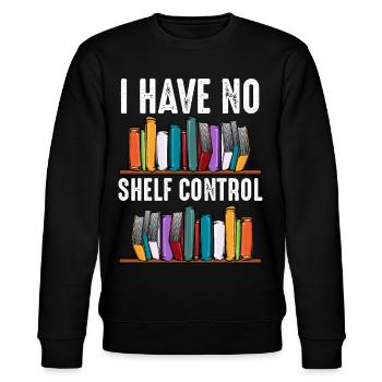 Ich habe keine Regal Kontrolle - Stanley/Stella Unisex Bio-Sweatshirt CHANGER  - Schwarz - Vorne - Nik (191cm) & Marisol (170cm)