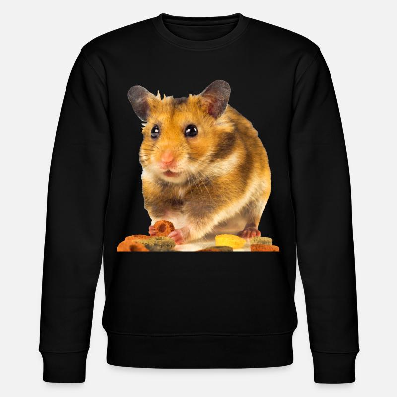 I am hamster - Stanley/Stella Unisex Bio-Sweatshirt CHANGER  - Schwarz