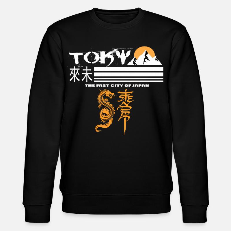Tokio Orange - Stanley/Stella Unisex Bio-Sweatshirt CHANGER  - Schwarz