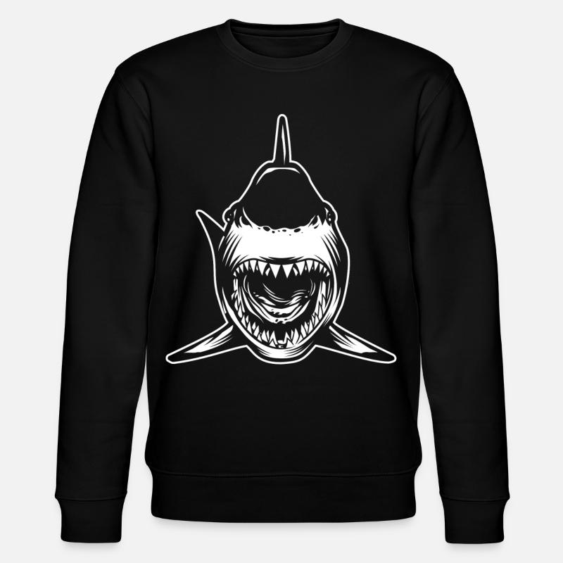 Requin gueule ouverte - Sweat bio CHANGER Stanley/Stella Unisexe - noir