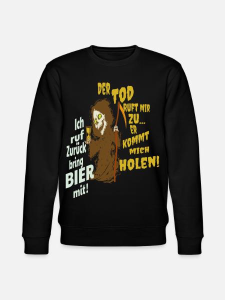 Funny grim reaper - Stanley/Stella CHANGER Unisex Organic Sweatshirt - black