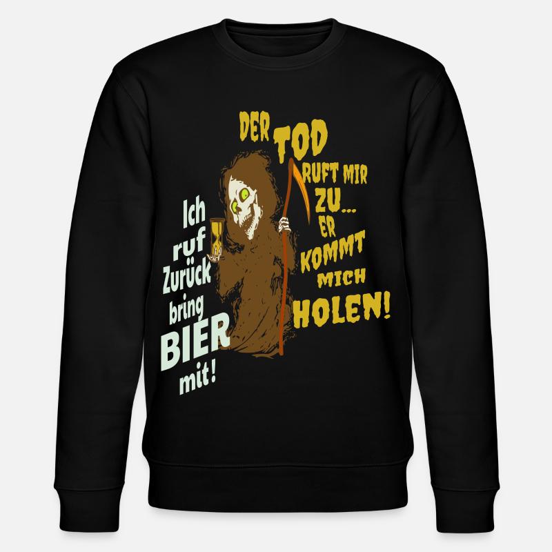 Lustiger Sensenmann - Stanley/Stella Unisex Bio-Sweatshirt CHANGER  - Schwarz