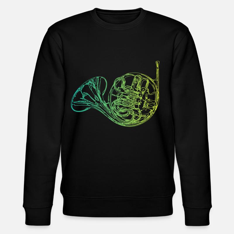 Horn instrument - Stanley/Stella CHANGER Unisex Organic Sweatshirt - black