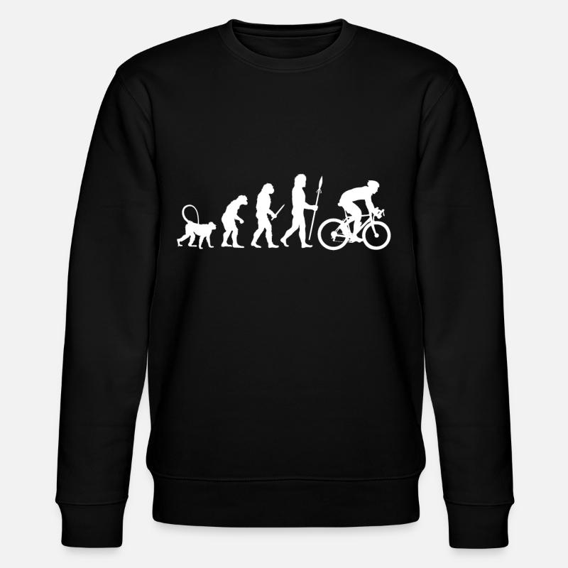 Evolution Radfahrer - Stanley/Stella Unisex Bio-Sweatshirt CHANGER  - Schwarz