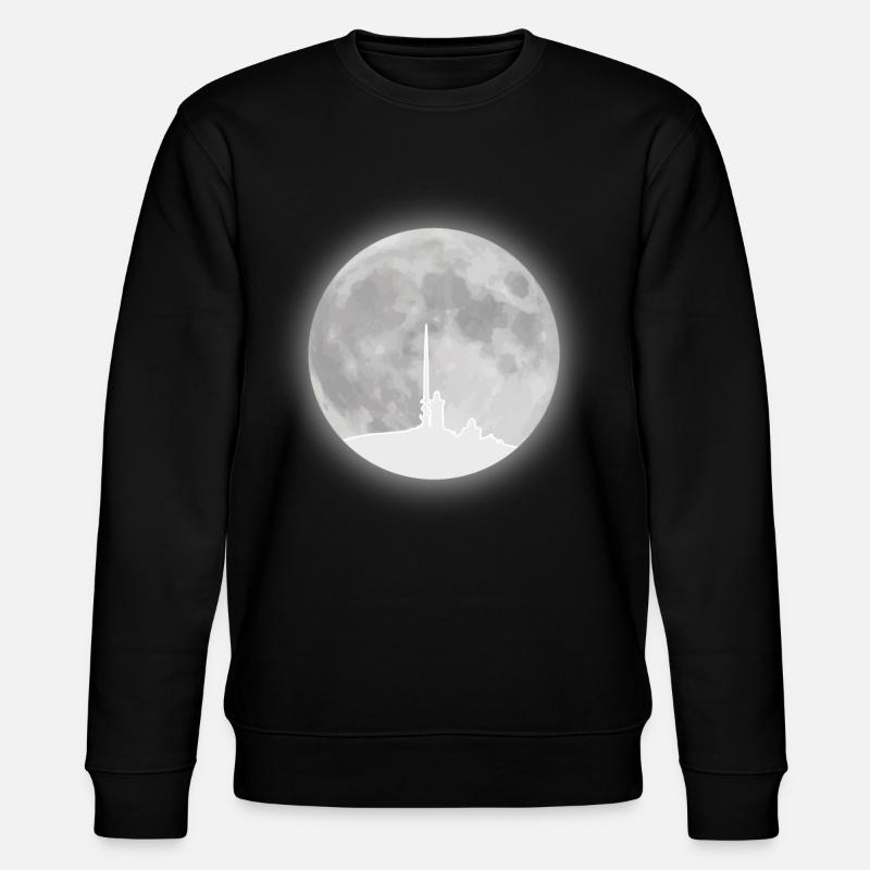 Chunk full moon resin - Stanley/Stella CHANGER Unisex Organic Sweatshirt - black