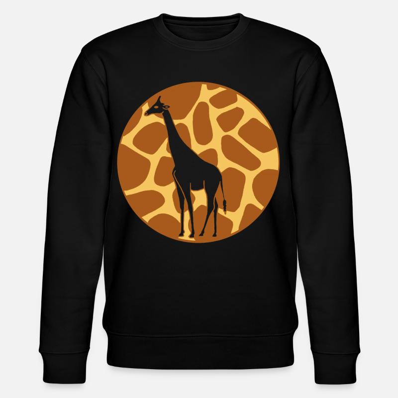 Giraffe - Stanley/Stella Unisex Bio-Sweatshirt CHANGER  - Schwarz