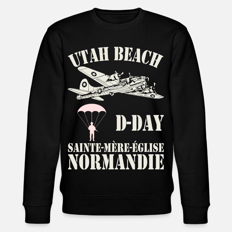 Utah Beach D-Day Sainte-Mère-Église - Sweat bio CHANGER Stanley/Stella Unisexe - noir