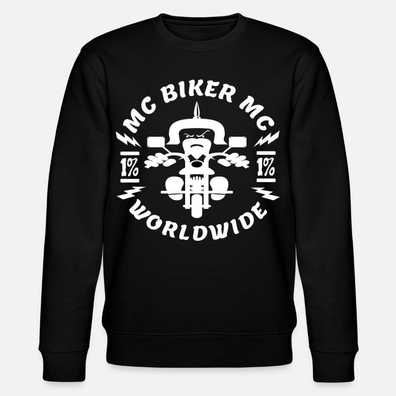 Motorradfahrer, Biker - Stanley/Stella Unisex Bio-Sweatshirt CHANGER  - Schwarz