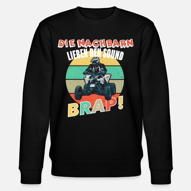 Quad Lustiger Spruch - Stanley/Stella Unisex Bio-Sweatshirt CHANGER  - Schwarz