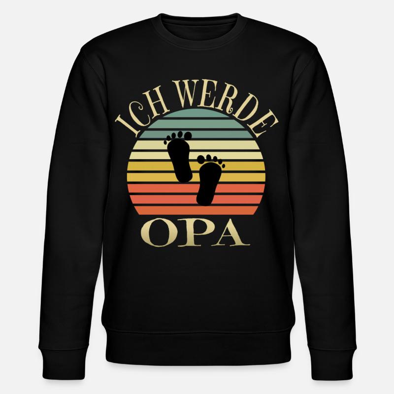 Ich werde Opa - Stanley/Stella Unisex Bio-Sweatshirt CHANGER  - Schwarz