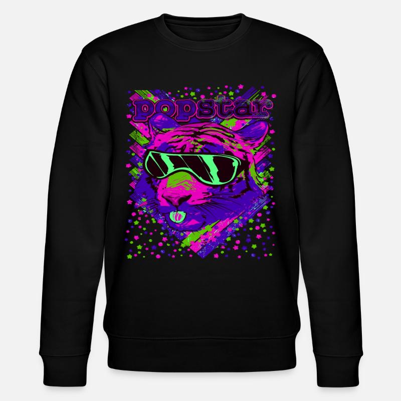 Pop star néon chats illustration - Sweat bio CHANGER Stanley/Stella Unisexe - noir