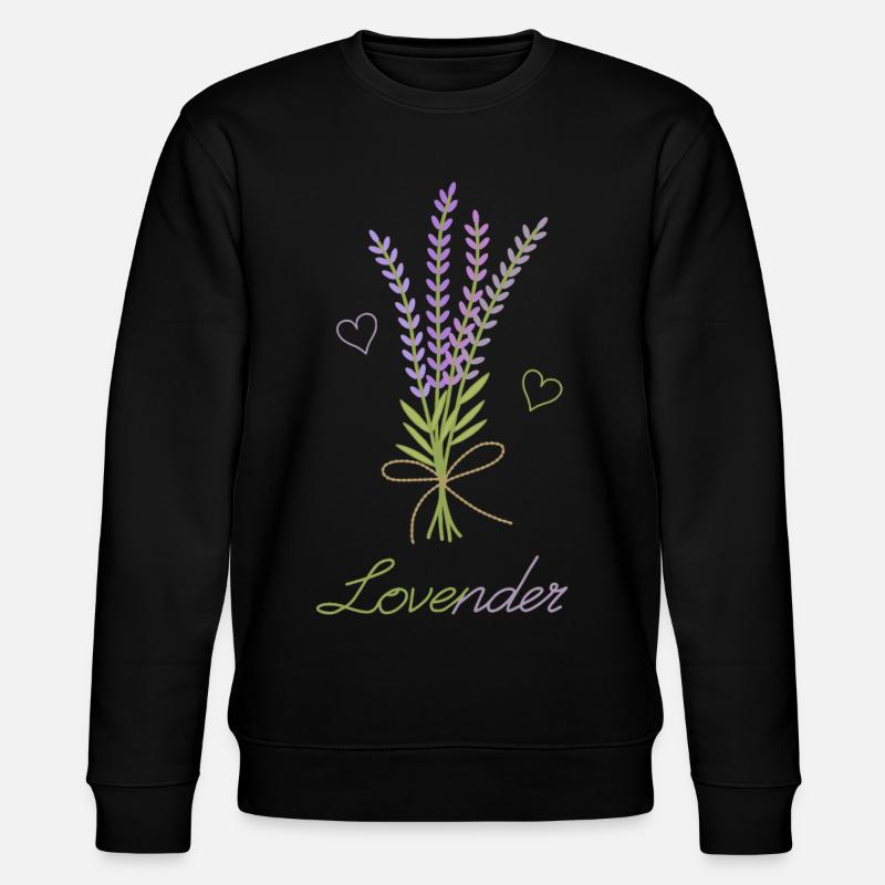 Liebe und Lavendel – Lovender - Stanley/Stella Unisex Bio-Sweatshirt CHANGER  - Schwarz
