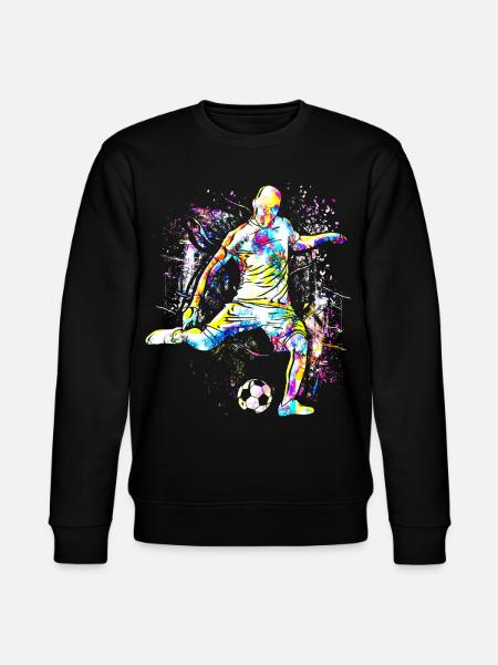 Fodbold - Fodboldspiller Cristiano - Farverig - Stanley/Stella økologisk unisex-sweatshirt CHANGER  - sort