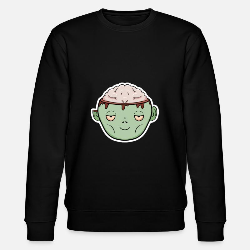 Zombie Brain in a Mug - Stanley/Stella CHANGER Unisex Organic Sweatshirt - black