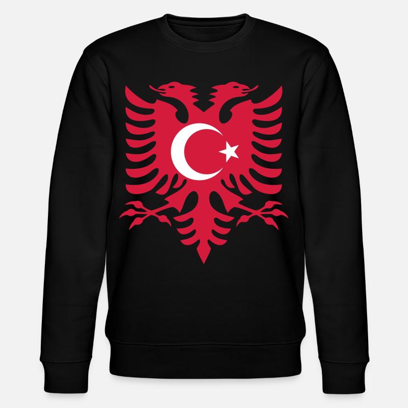 Drapeau Albanie Turquie - Sweat bio CHANGER Stanley/Stella Unisexe - noir