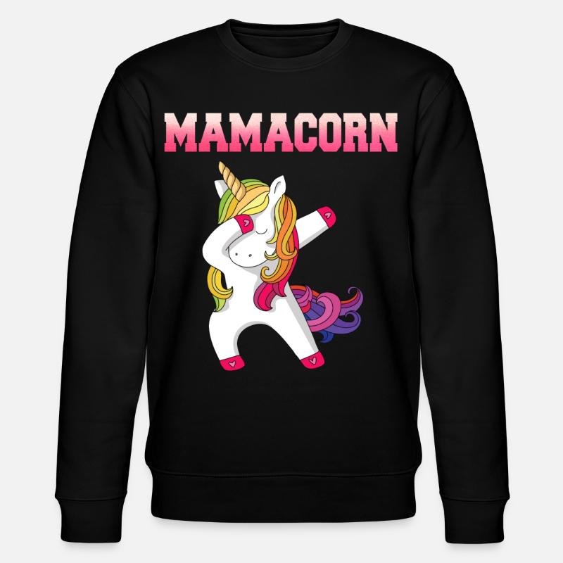 Mamacorn - Stanley/Stella Unisex Bio-Sweatshirt CHANGER  - Schwarz