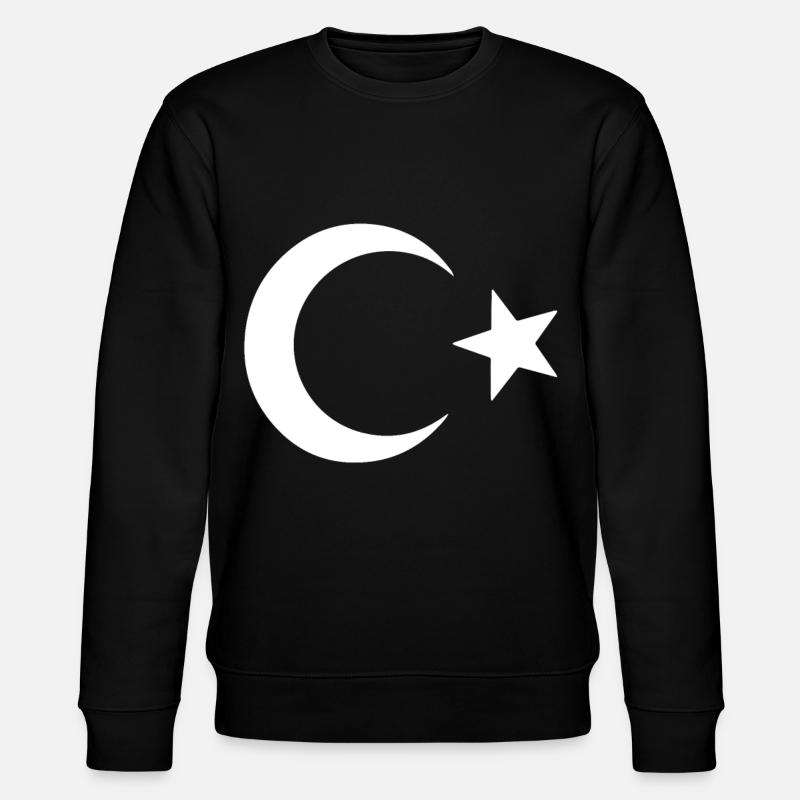 Pride and Tradition – Turkey Flag - Stanley/Stella CHANGER Unisex Organic Sweatshirt - black