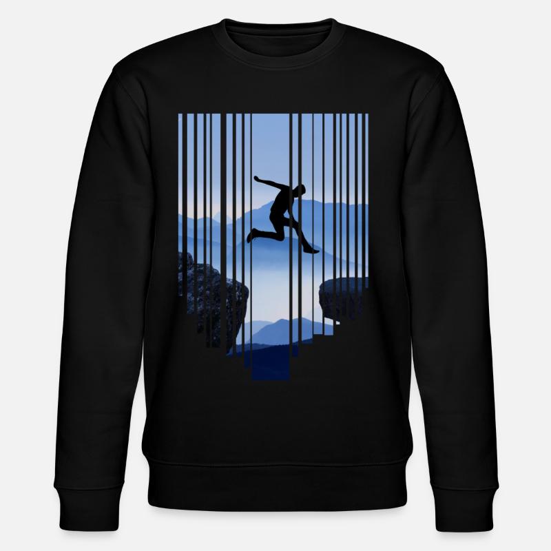 Parkour Sprung - Stanley/Stella Unisex Bio-Sweatshirt CHANGER  - Schwarz
