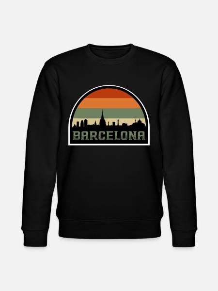 Barcelone Espagne Skyline Silhouette Drapeau Espagnol - Sweat bio CHANGER Stanley/Stella Unisexe - noir