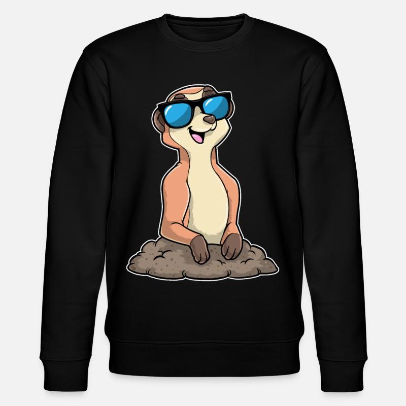 Erdmännchen Sonnenbrille - Stanley/Stella Unisex Bio-Sweatshirt CHANGER  - Schwarz
