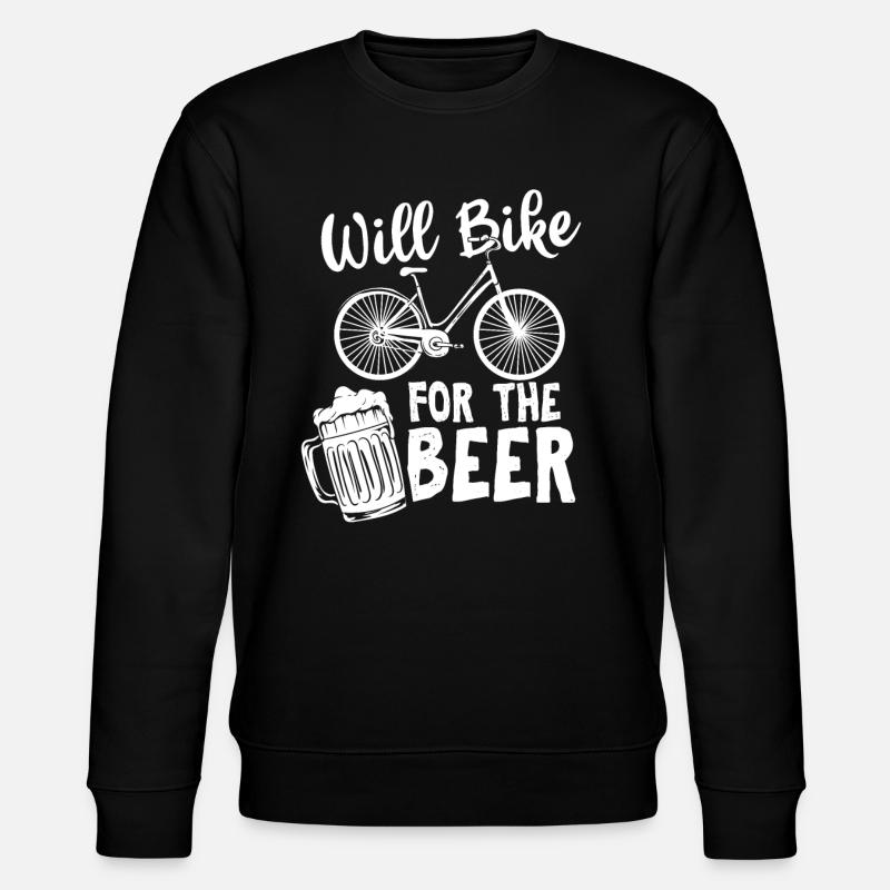 Bier Fahrrad - Stanley/Stella Unisex Bio-Sweatshirt CHANGER - Schwarz