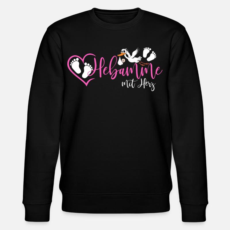 Hebamme  - Stanley/Stella Unisex Bio-Sweatshirt CHANGER  - Schwarz