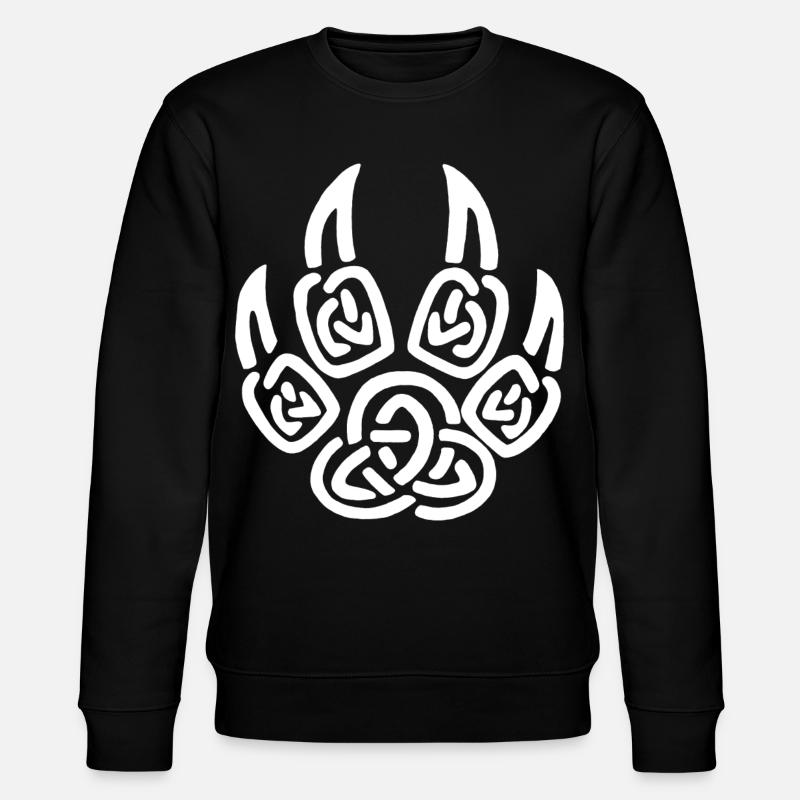White viking wolf claws - Stanley/Stella CHANGER Unisex Organic Sweatshirt - black