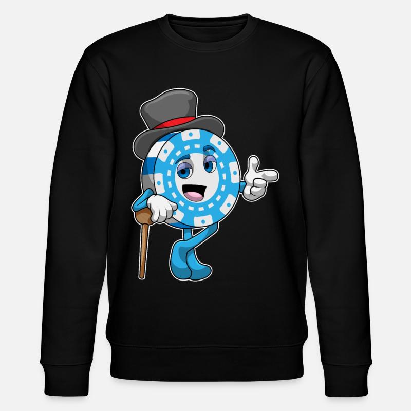 Pokern mit Pokerchips - Stanley/Stella Unisex Bio-Sweatshirt CHANGER  - Schwarz