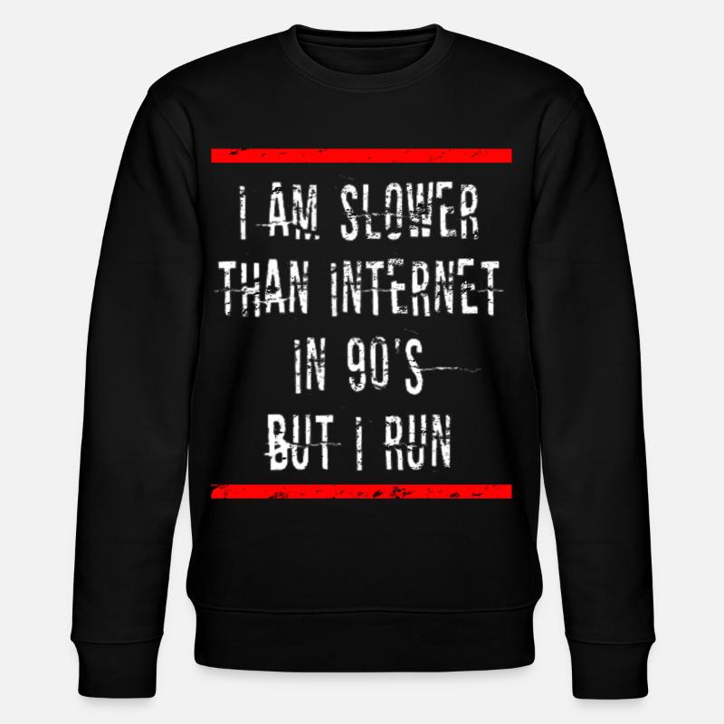 Slow Runner Running Run Gift - Stanley/Stella CHANGER Unisex Organic Sweatshirt - black