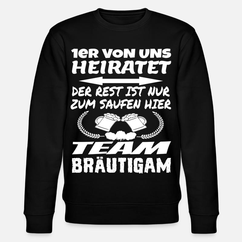 Team Bräutigam - Stanley/Stella Unisex Bio-Sweatshirt CHANGER  - Schwarz