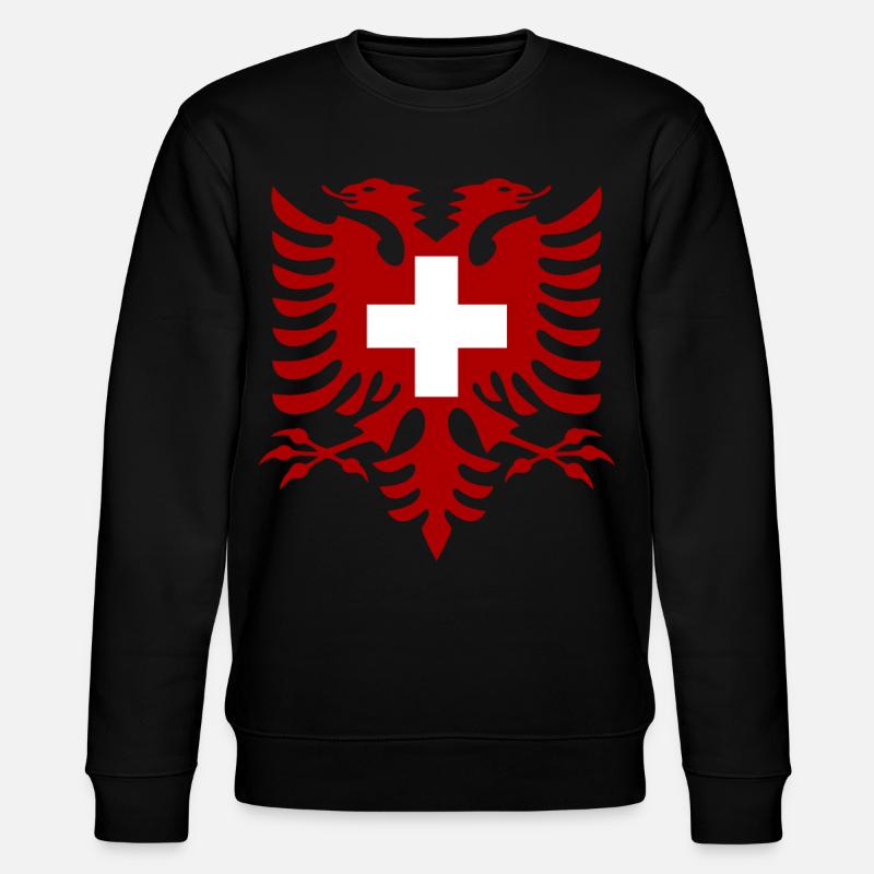 Drapeau de l’Albanie Suisse - Sweat bio CHANGER Stanley/Stella Unisexe - noir