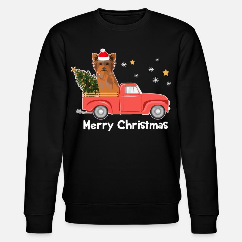 Pick-up Yorkie Christmas Tree - Sweat bio CHANGER Stanley/Stella Unisexe - noir