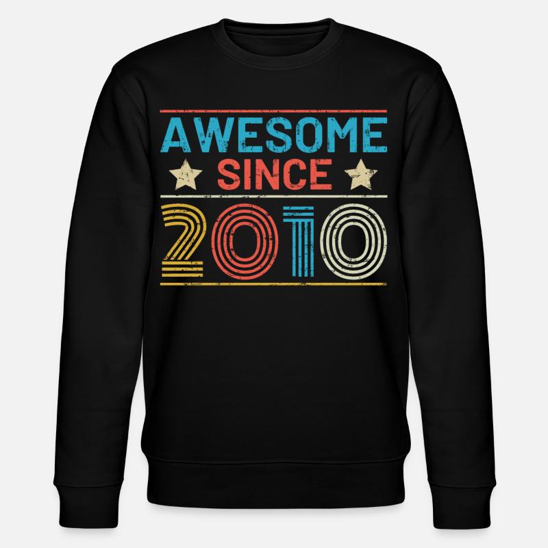 Awesome seit 2010 - Stanley/Stella Unisex Bio-Sweatshirt CHANGER  - Schwarz