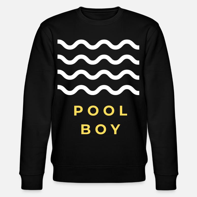 Pool Boy Geschenk - Stanley/Stella Unisex Bio-Sweatshirt CHANGER  - Schwarz