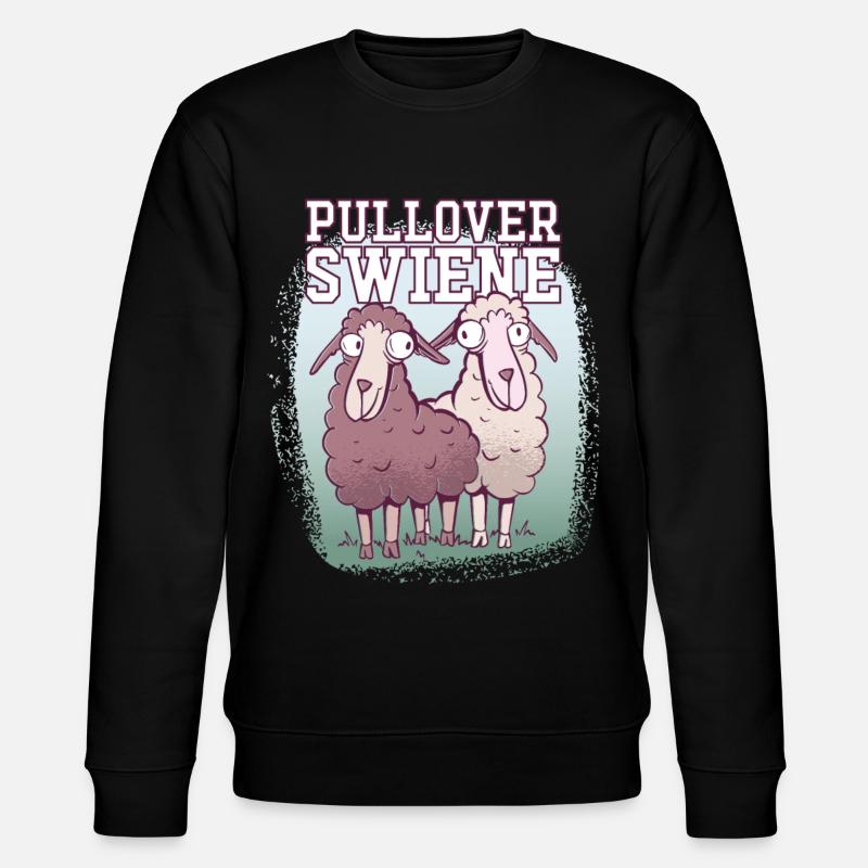 Pulloverswiene Plattdeutsch Ostfriesisch Schafe - Stanley/Stella Unisex Bio-Sweatshirt CHANGER  - Schwarz