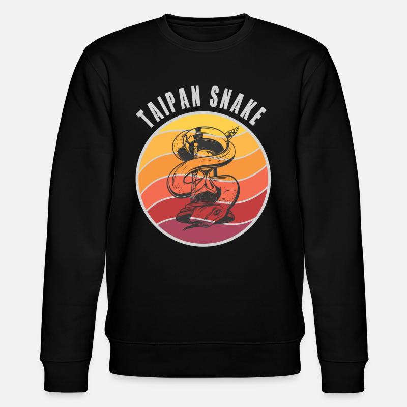 Taipan Slanger Design / Gave Idé - Stanley/Stella økologisk unisex-sweatshirt CHANGER - sort
