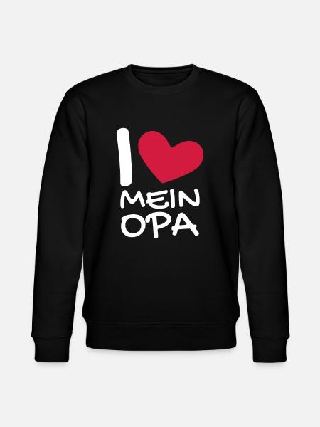 Ich liebe mein Opa - Stanley/Stella Unisex Bio-Sweatshirt CHANGER  - Schwarz