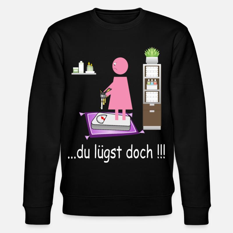 Lustiges Badezimmer Bild - Stanley/Stella Unisex Bio-Sweatshirt CHANGER  - Schwarz