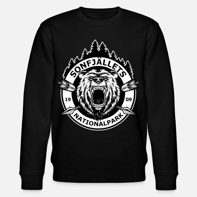 Sonfjällets nationalpark - Stanley/Stella Unisex Bio-Sweatshirt CHANGER  - Schwarz