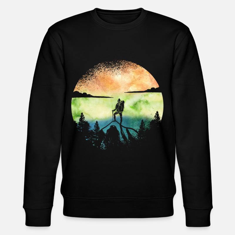 Wanderlust Hiker – Aventure aquarelle - Sweat bio CHANGER Stanley/Stella Unisexe - noir